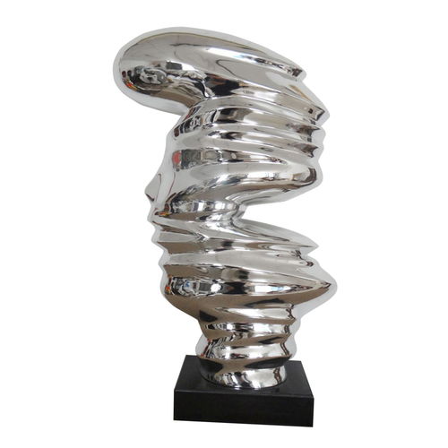 深圳樹脂雕塑廠 定制電鍍抽象唯美擺件，為空間注入簡約藝術之魂